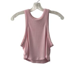 Lululemon Flush Pink Hold Tight Cropped Ribbed Tank Top